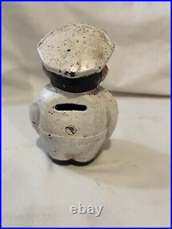 Vintage Cast Iron Gulf Gas Station Attendant Bank Oil Advertising