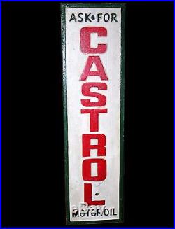 Vintage Cast Iron Sign Castrol Motor Oil Plaque