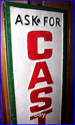 Vintage Cast Iron Sign Castrol Motor Oil Plaque