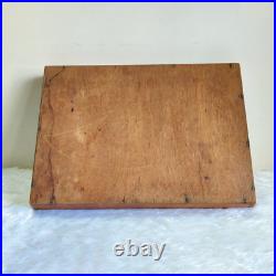 Vintage Castrol Motor Oil Advertising Wooden Glass Tray Automobile Indian Lady