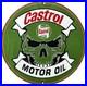 Vintage Castrol Motor Oil Porcelain Dealership Sign Gas Station Skull Motorcycle