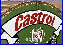 Vintage Castrol Motor Oil Porcelain Dealership Sign Gas Station Skull Motorcycle Vintage Castrol Motor Oil Porcelain Dealership Sign Gas Station Skull Motorcycle