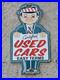 Vintage Certified Used Cars Porcelain Sign Gas Motor Oil Auto Sales 10 X 6