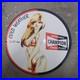 Vintage Champion Plugs Old Us Gasoline Oil Gas Pump Enamel Porcelain Sign