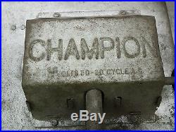 Vintage Champion Spark Plug Service Tester Cleaner Cabinet Advertising Gas Oil