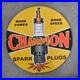 Vintage Champion Spark Plugs Old Us Gasoline Oil Gas Pump Enamel Porcelain Sign
