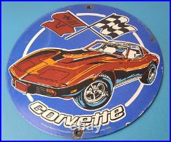 Vintage Chevrolet Corvette Porcelain Sign American Service Gas Oil Racing Sign Vintage Chevrolet Corvette Porcelain Sign American Service Gas Oil Racing Sign