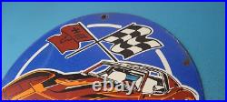 Vintage Chevrolet Corvette Porcelain Sign American Service Gas Oil Racing Sign Vintage Chevrolet Corvette Porcelain Sign American Service Gas Oil Racing Sign