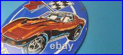 Vintage Chevrolet Corvette Porcelain Sign American Service Gas Oil Racing Sign Vintage Chevrolet Corvette Porcelain Sign American Service Gas Oil Racing Sign