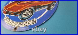 Vintage Chevrolet Corvette Porcelain Sign American Service Gas Oil Racing Sign Vintage Chevrolet Corvette Porcelain Sign American Service Gas Oil Racing Sign