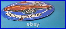 Vintage Chevrolet Corvette Porcelain Sign American Service Gas Oil Racing Sign Vintage Chevrolet Corvette Porcelain Sign American Service Gas Oil Racing Sign