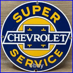 Vintage Chevrolet Porcelain Sign General Motors Dealership Gas Oil Ford Mopar