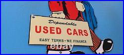 Vintage Chevrolet Porcelain Used Cars Gas Oil Service Dealership Station Sign