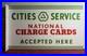 Vintage Cities Service 20 Double Sided Porcelain Sign Flange Gas Oil Gasoline