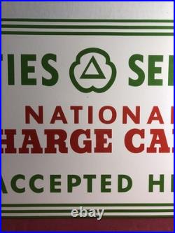 Vintage Cities Service 20 Double Sided Porcelain Sign Flange Gas Oil Gasoline
