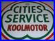Vintage Cities Service Koolmotor Gasoline 11 3/4 Porcelain Metal Gas Oil Sign