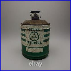 Vintage Cities Service Oil 5 Gallon Oil Can