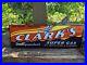 Vintage Clark's Aero Super Gas Porcelain Gas Station Pump Gasoline Sign 15 X 5