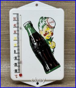 Vintage Coca Cola Porcelain Thermometer Motor Oil Service Station Pump Plate Vintage Coca Cola Porcelain Thermometer Motor Oil Service Station Pump Plate