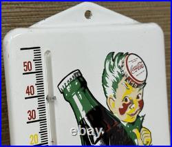Vintage Coca Cola Porcelain Thermometer Motor Oil Service Station Pump Plate Vintage Coca Cola Porcelain Thermometer Motor Oil Service Station Pump Plate