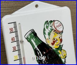Vintage Coca Cola Porcelain Thermometer Motor Oil Service Station Pump Plate Vintage Coca Cola Porcelain Thermometer Motor Oil Service Station Pump Plate