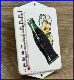 Vintage Coca Cola Porcelain Thermometer Motor Oil Service Station Pump Plate Vintage Coca Cola Porcelain Thermometer Motor Oil Service Station Pump Plate