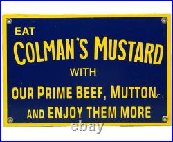 Vintage Colman's Mustard Porcelain Sign Oil Gas Station Restaurant Diner Ketchup Vintage Colman's Mustard Porcelain Sign Oil Gas Station Restaurant Diner Ketchup