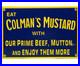 Vintage Colman's Mustard Porcelain Sign Oil Gas Station Restaurant Diner Ketchup
