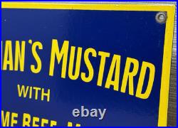 Vintage Colman's Mustard Porcelain Sign Oil Gas Station Restaurant Diner Ketchup Vintage Colman's Mustard Porcelain Sign Oil Gas Station Restaurant Diner Ketchup
