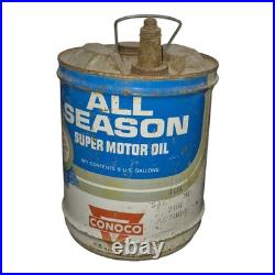 Vintage Conoco All Season Super Motor Oil 5 Gallon Can. RARE Example. 10w30 Vintage Conoco All Season Super Motor Oil 5 Gallon Can. RARE Example. 10w30