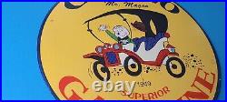 Vintage Conoco Gasoline Porcelain Mr Magoo Ford Auto Car Service Station Sign