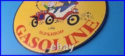 Vintage Conoco Gasoline Porcelain Mr Magoo Ford Auto Car Service Station Sign