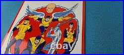 Vintage Conoco Gasoline Porcelain Sign X-Men Marvel Comics Group Gas Pump Sign