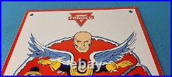 Vintage Conoco Gasoline Porcelain Sign X-Men Marvel Comics Group Gas Pump Sign