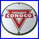 Vintage Conoco Gasoline Sign Porcelain Gas Pump Oil Drum Sign