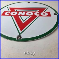Vintage Conoco Gasoline Sign Porcelain Gas Pump Oil Drum Sign