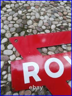 Vintage Conoco ROYAL NOT Porcelain Triangle Sign 10 x 8.5 inch gas pump sign Vintage Conoco ROYAL NOT Porcelain Triangle Sign 10 x 8.5 inch gas pump sign