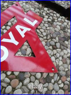 Vintage Conoco ROYAL NOT Porcelain Triangle Sign 10 x 8.5 inch gas pump sign Vintage Conoco ROYAL NOT Porcelain Triangle Sign 10 x 8.5 inch gas pump sign