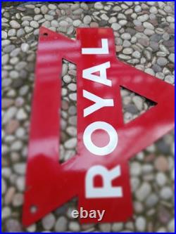 Vintage Conoco ROYAL NOT Porcelain Triangle Sign 10 x 8.5 inch gas pump sign Vintage Conoco ROYAL NOT Porcelain Triangle Sign 10 x 8.5 inch gas pump sign