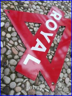 Vintage Conoco ROYAL NOT Porcelain Triangle Sign 10 x 8.5 inch gas pump sign Vintage Conoco ROYAL NOT Porcelain Triangle Sign 10 x 8.5 inch gas pump sign