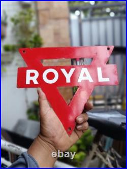 Vintage Conoco ROYAL NOT Porcelain Triangle Sign 10 x 8.5 inch gas pump sign Vintage Conoco ROYAL NOT Porcelain Triangle Sign 10 x 8.5 inch gas pump sign