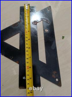Vintage Conoco ROYAL NOT Porcelain Triangle Sign 10 x 8.5 inch gas pump sign Vintage Conoco ROYAL NOT Porcelain Triangle Sign 10 x 8.5 inch gas pump sign