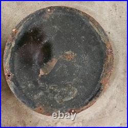 Vintage Convex Chevrolet Part Old Us Gasoline Oil Gas Pump Enamel Porcelain Sign