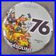 Vintage Convex Union 76 1956 Us Gasoline Oil Gas Pump Enamel Porcelain Sign