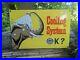 Vintage Cooling System Ok Dealer Car Porcelain Metal Advertising Sign 12 X 8