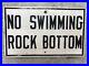 Vintage County Park No Swimming Rock Bottom Wooden Sign Man Cave Fast Ship