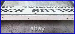 Vintage County Park No Swimming Rock Bottom Wooden Sign Man Cave Fast Ship