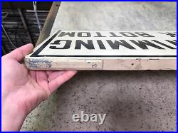 Vintage County Park No Swimming Rock Bottom Wooden Sign Man Cave Fast Ship