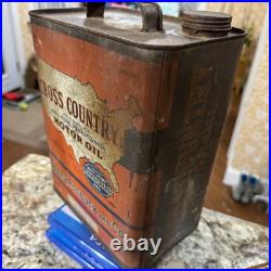 Vintage Cross Country Pennsylvania Motor Oil 2 Gallon Oil Can Sears Roebuck & Co Vintage Cross Country Pennsylvania Motor Oil 2 Gallon Oil Can Sears Roebuck & Co