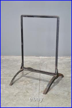 Vintage Curbside Sign Bracket Metal Stand Motor Oil Gas Advertising Gas Station